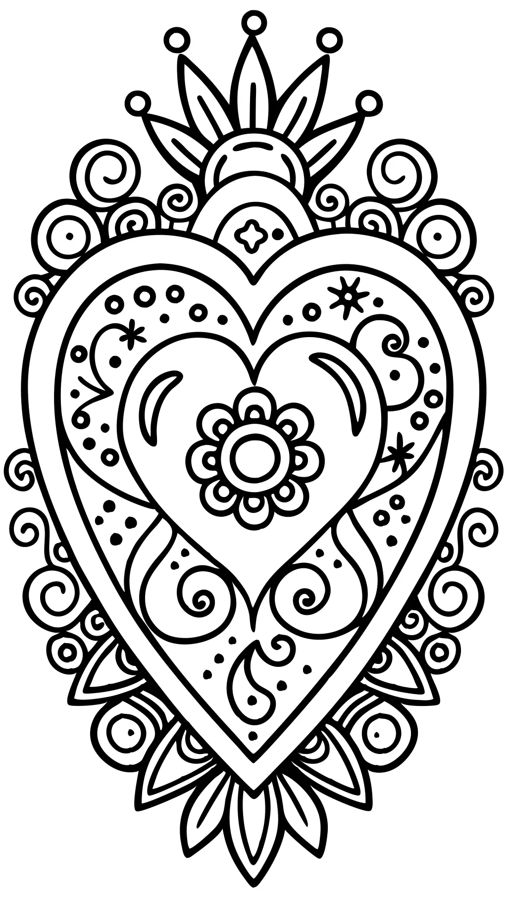 coloriage de coeur imprimable